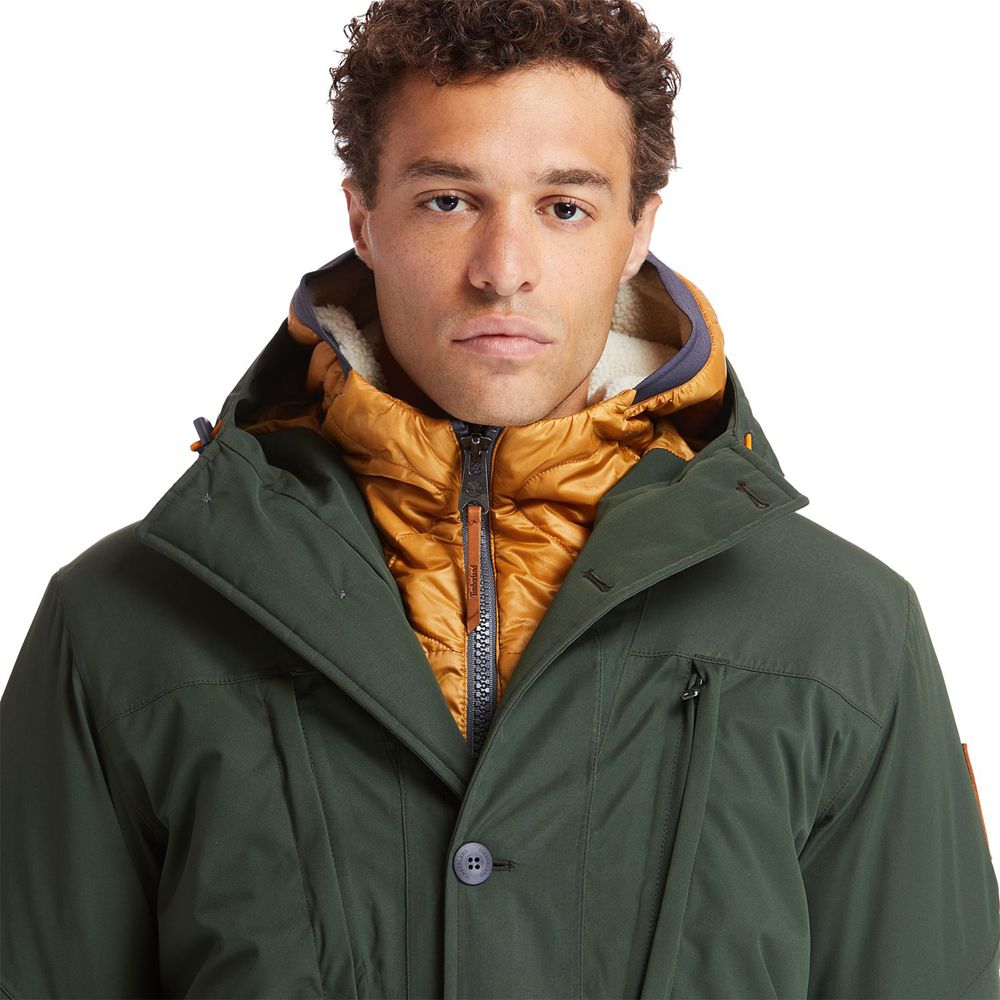 Timberland Μπουφαν Ανδρικα Βαθυ Πρασινο - Outdoor Heritage Ecoriginal Parka With Dryvent™ Technology